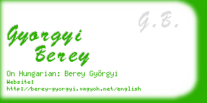 gyorgyi berey business card