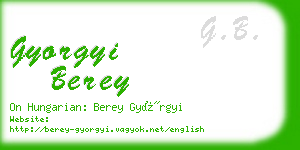 gyorgyi berey business card